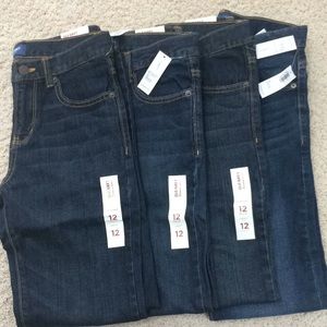 Boys Old Navy straight jeans size 12 reg lot NWT